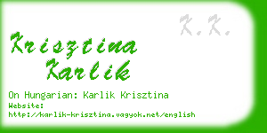 krisztina karlik business card